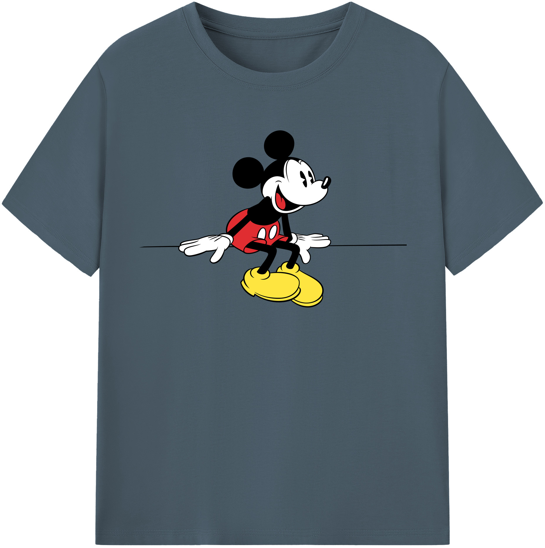 （画像用） ミッキーマウス Mickey Mouse 綿100％半袖Tシャツ（フロントプリント）